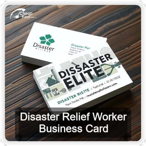 Disaster Relief Worker business card design sample