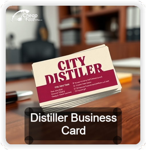 Distiller business card design sample