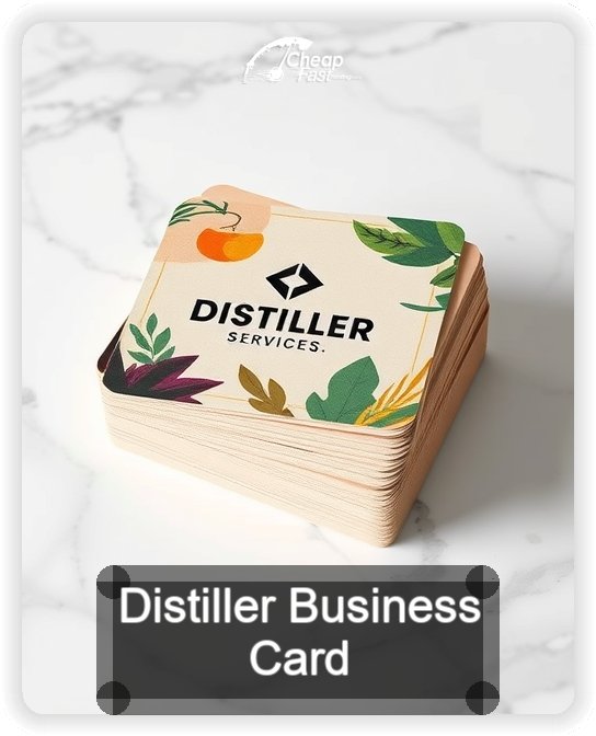 Distiller business card design sample