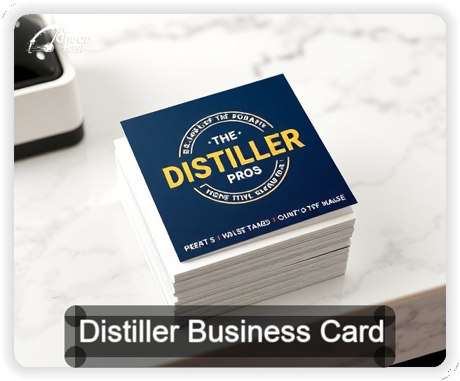 Distiller business card design sample