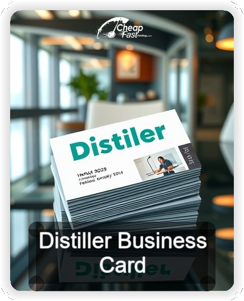 Distiller business card design sample