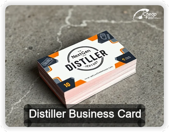 Distiller business card design sample