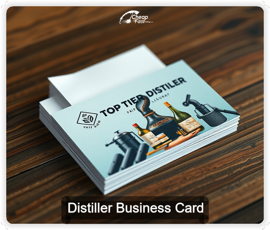 Distiller business card design sample