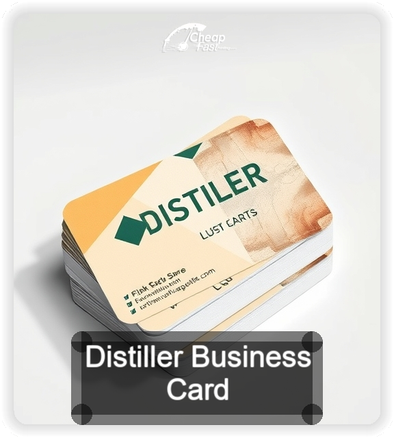 Distiller business card design sample