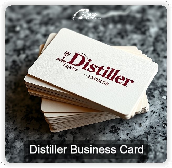 Distiller business card design sample