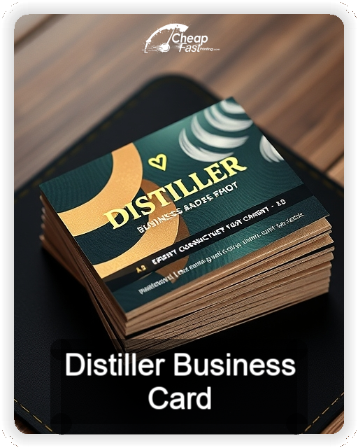 Distiller business card design sample