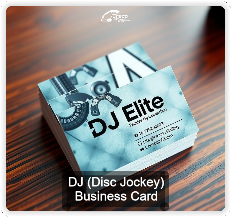 Dj Disc Jockey business card design sample