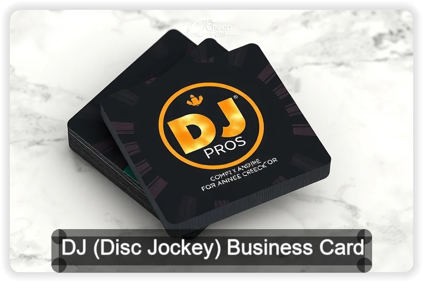 Dj Disc Jockey business card design sample