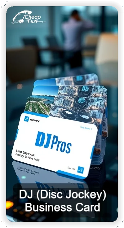Dj Disc Jockey business card design sample