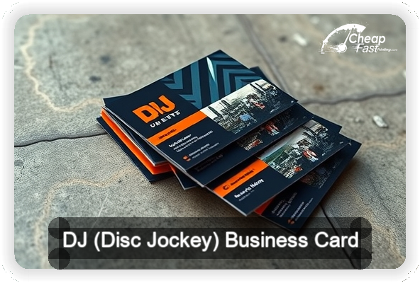 Dj Disc Jockey business card design sample