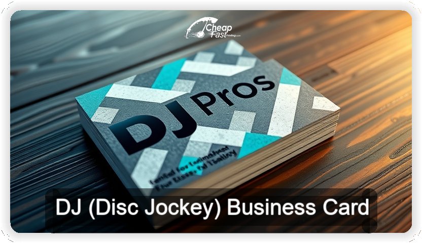 Dj Disc Jockey business card design sample