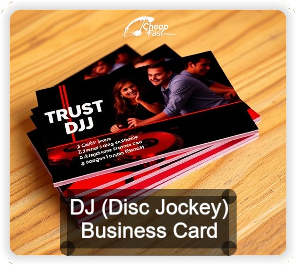 Dj Disc Jockey business card design sample