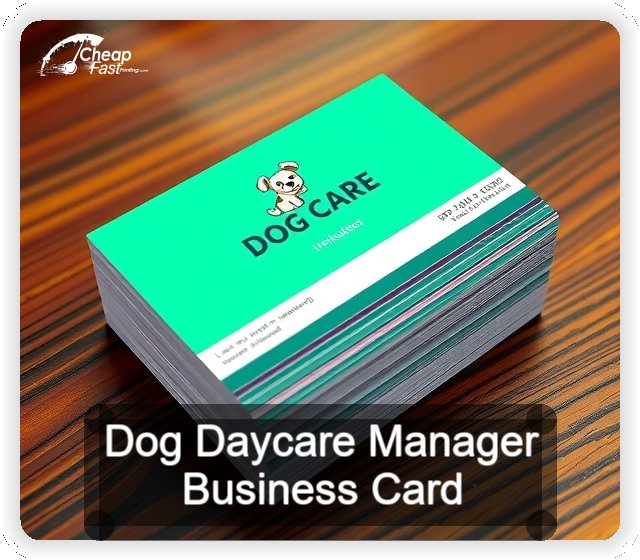 Dog Daycare Manager business card design sample