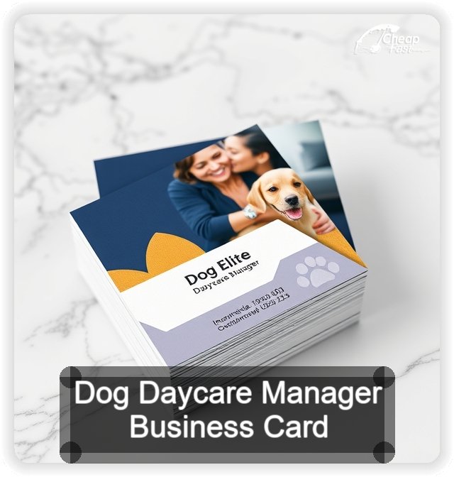 Dog Daycare Manager business card design sample