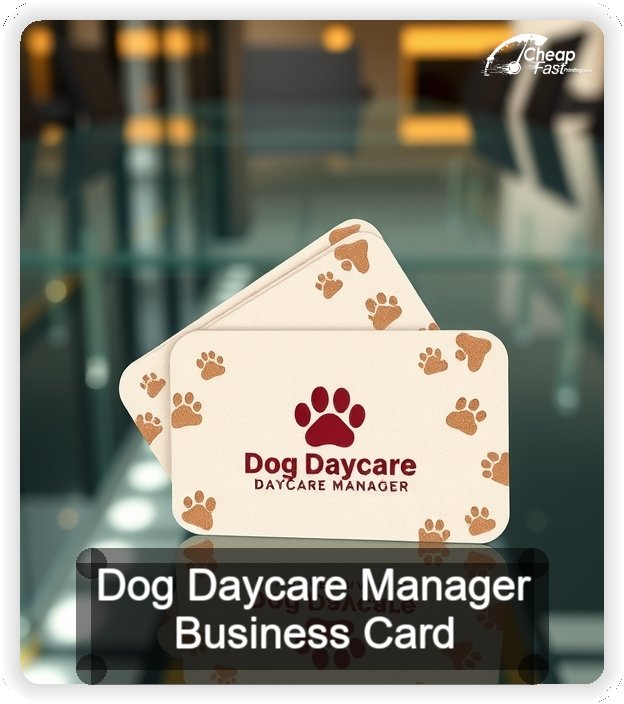 Dog Daycare Manager business card design sample