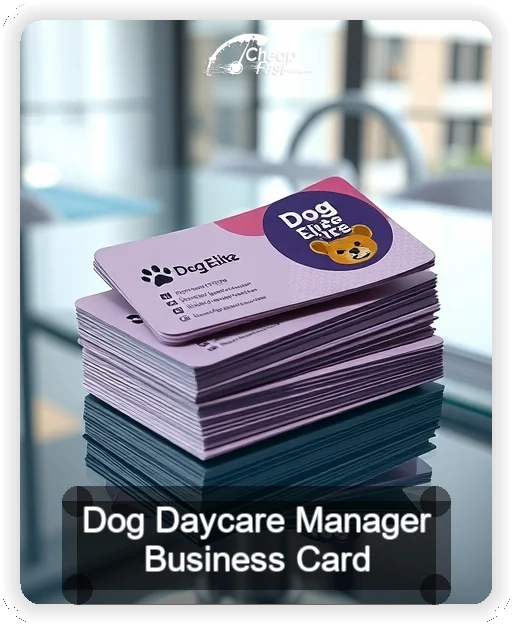 Dog Daycare Manager business card design sample