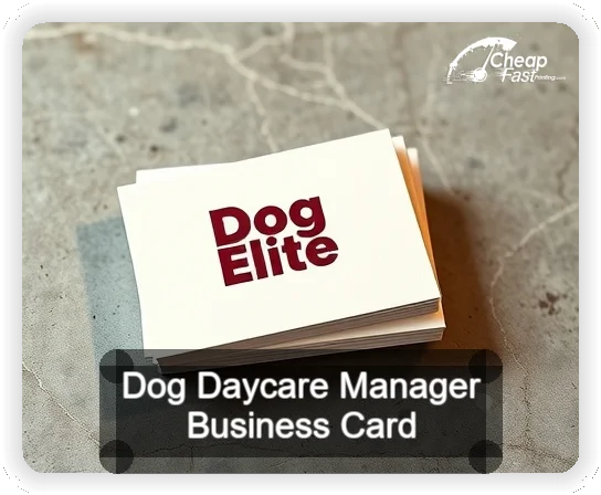 Dog Daycare Manager business card design sample