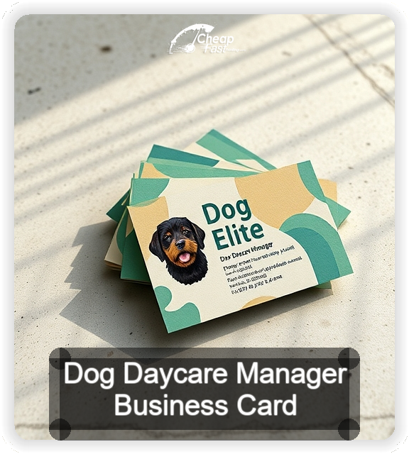 Dog Daycare Manager business card design sample