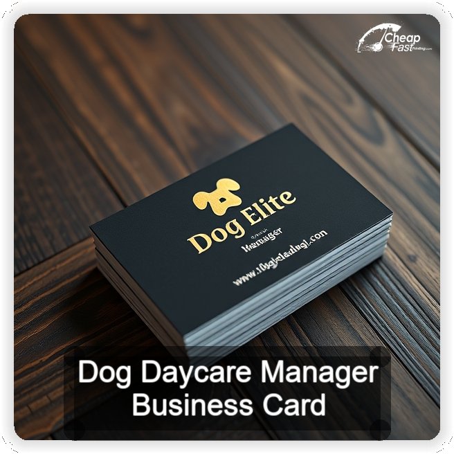 Dog Daycare Manager business card design sample