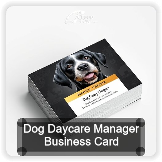 Dog Daycare Manager business card design sample