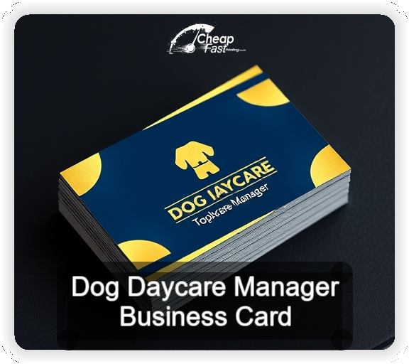 Dog Daycare Manager business card design sample