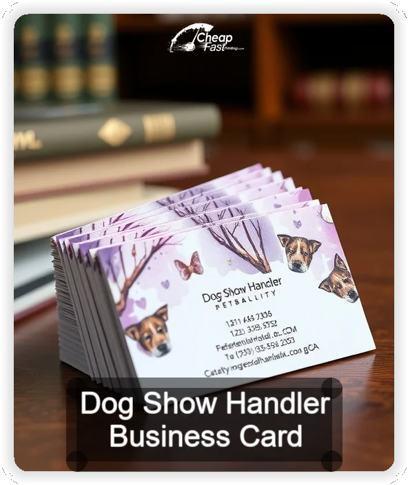 Dog Show Handler business card design sample