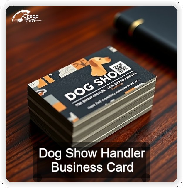 Dog Show Handler business card design sample