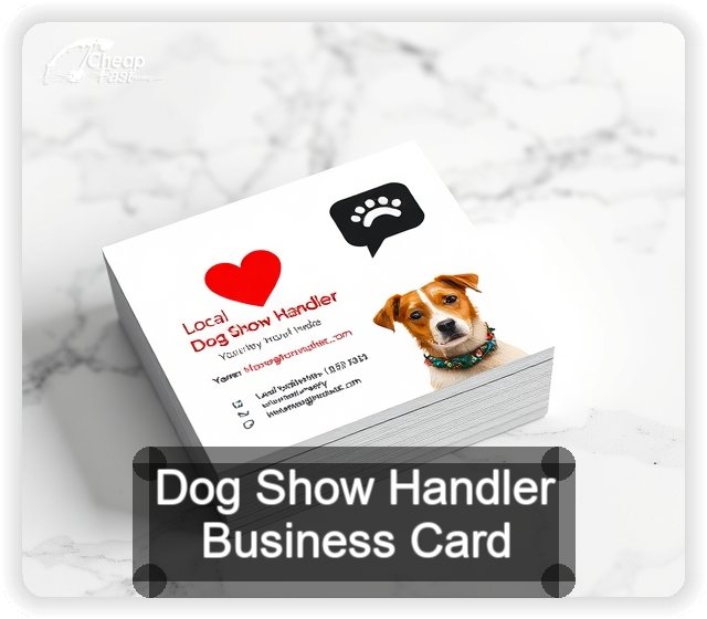 Dog Show Handler business card design sample