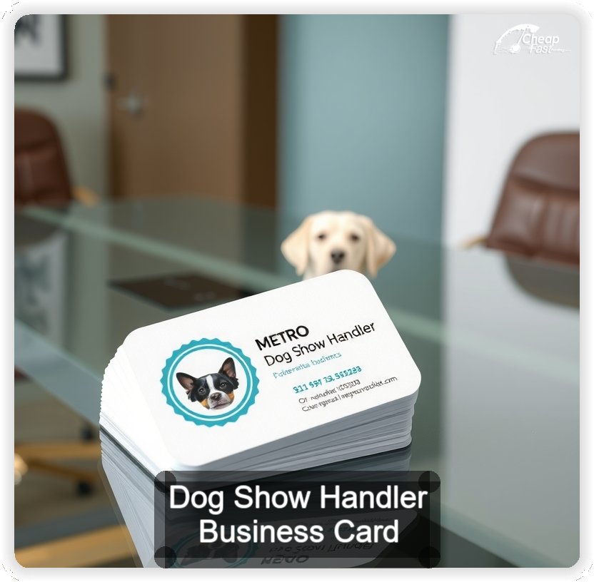 Dog Show Handler business card design sample