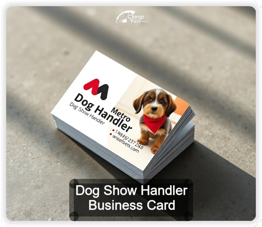 Dog Show Handler business card design sample