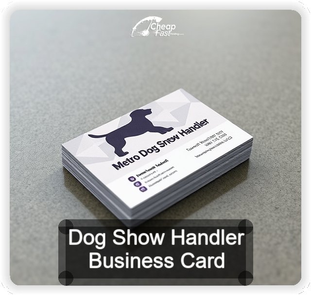 Dog Show Handler business card design sample
