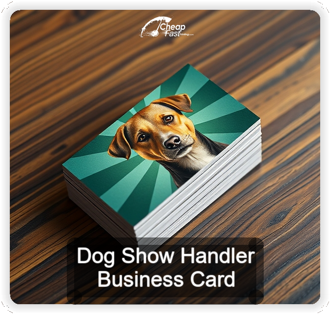 Dog Show Handler business card design sample