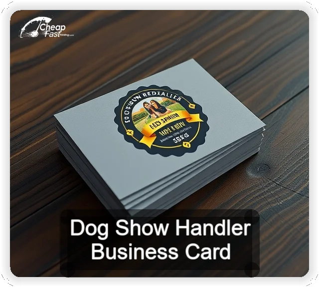 Dog Show Handler business card design sample