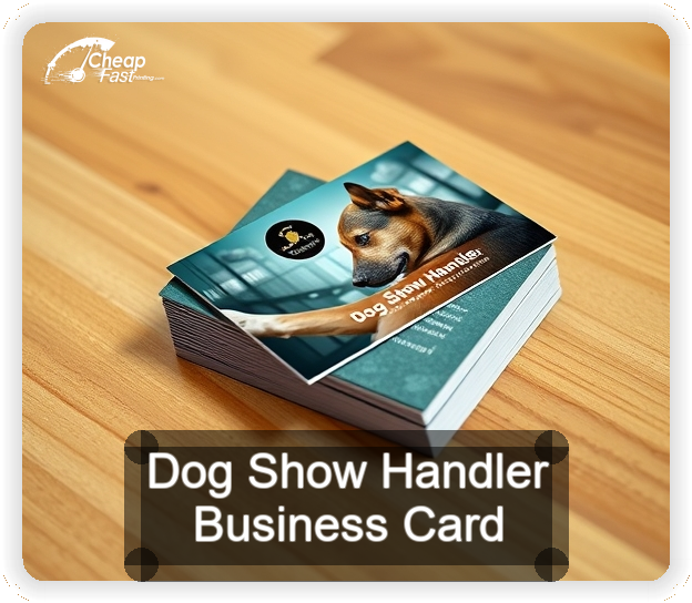 Dog Show Handler business card design sample