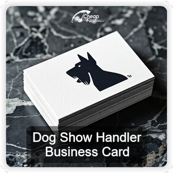 Dog Show Handler business card design sample