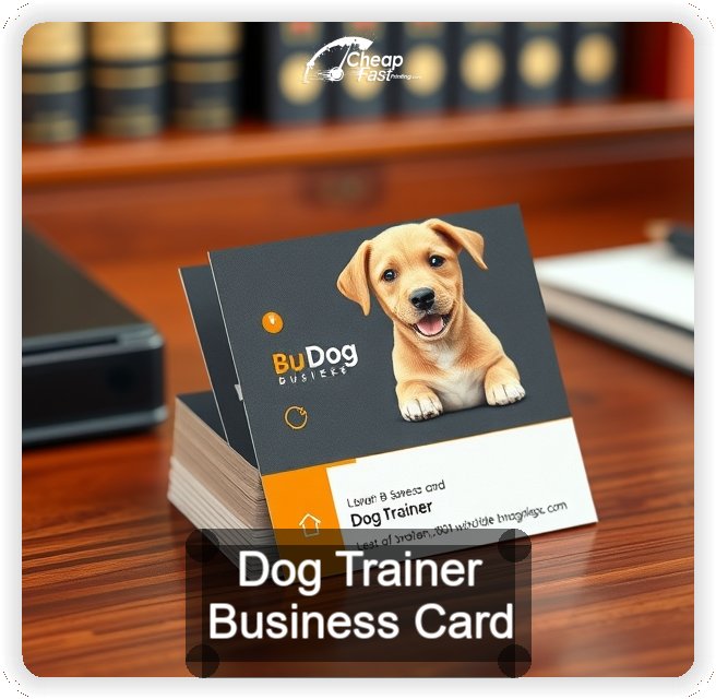 Dog Trainer business card design sample