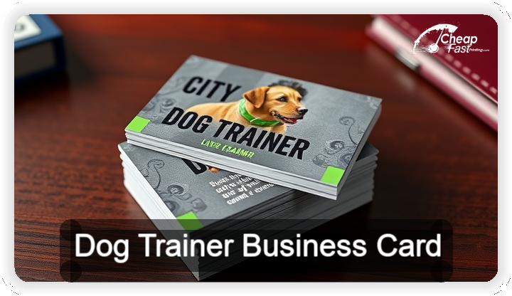 Dog Trainer business card design sample