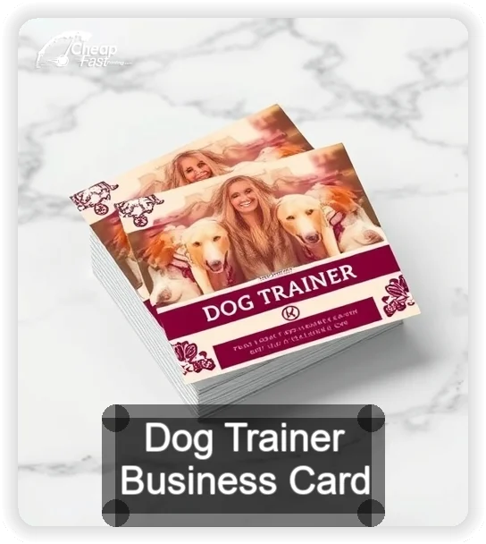 Dog Trainer business card design sample