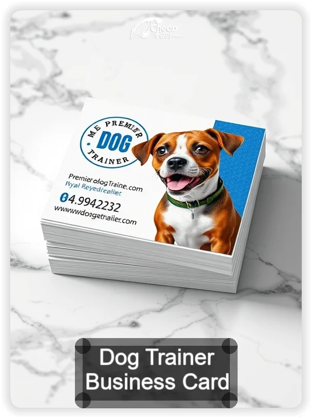 Dog Trainer business card design sample