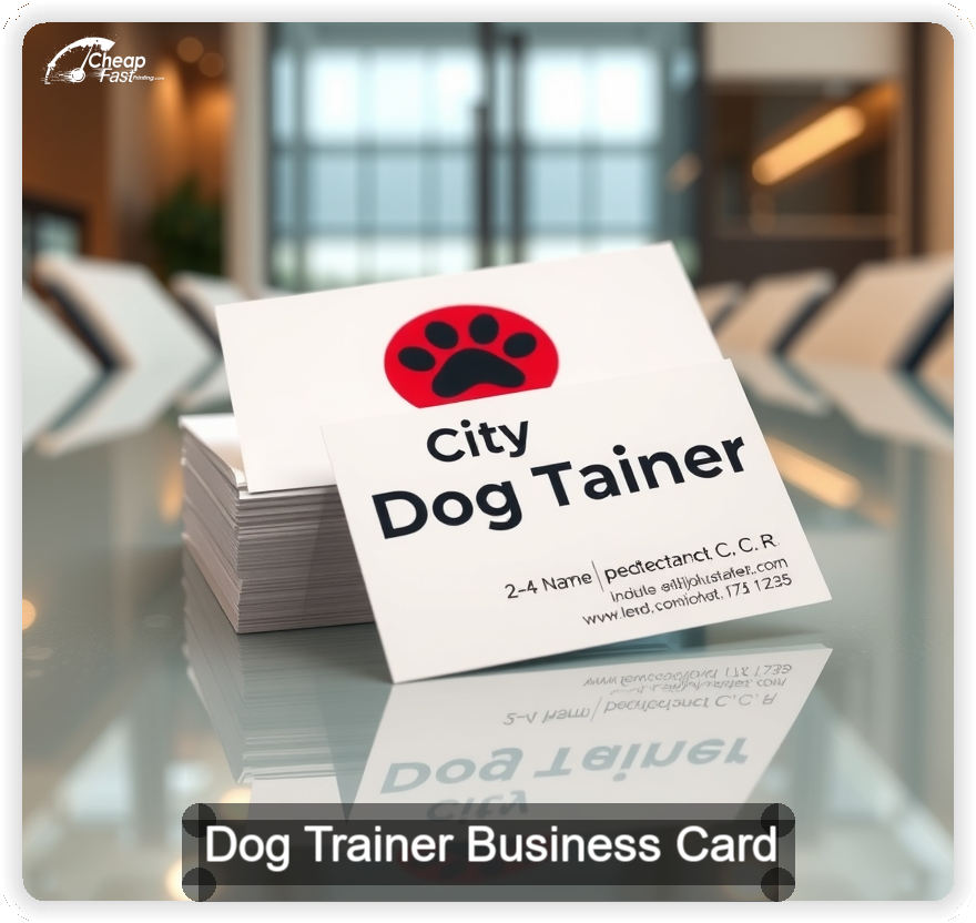 Dog Trainer business card design sample