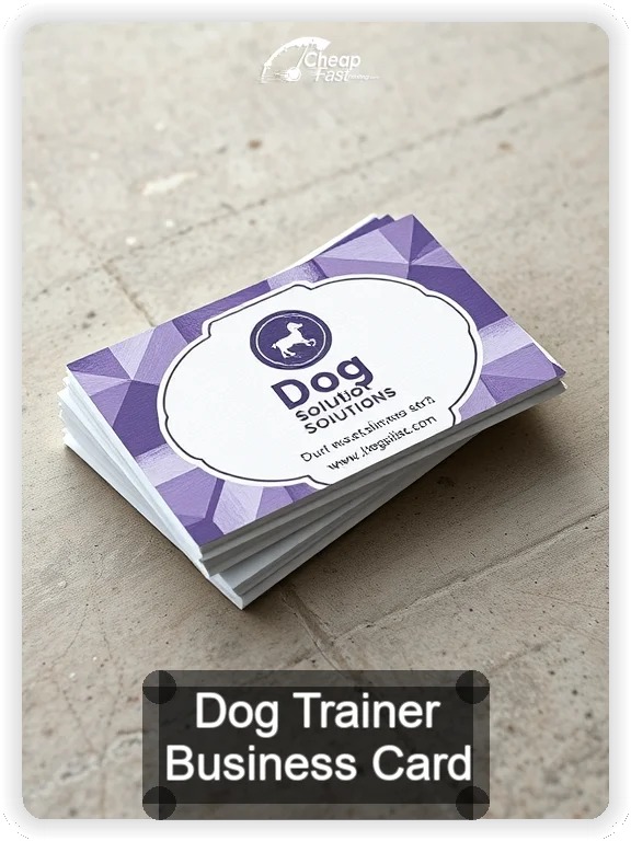 Dog Trainer business card design sample