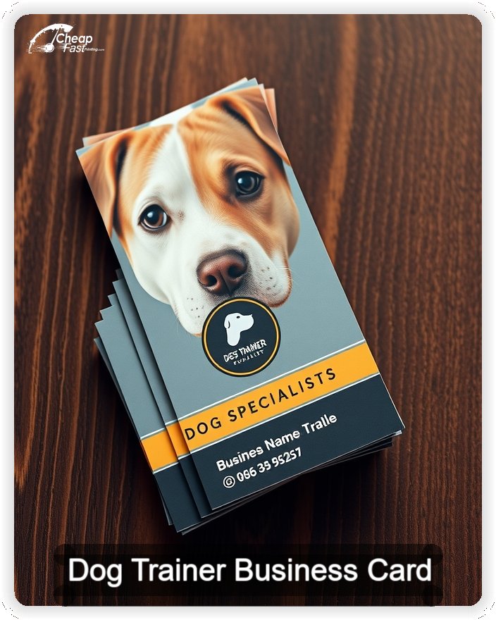 Dog Trainer business card design sample