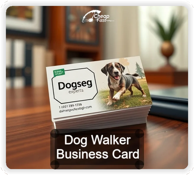 Dog Walker business card design sample