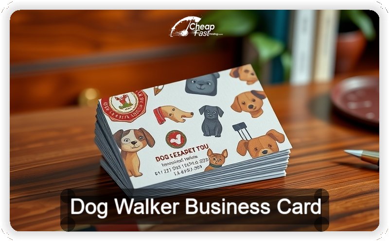 Dog Walker business card design sample