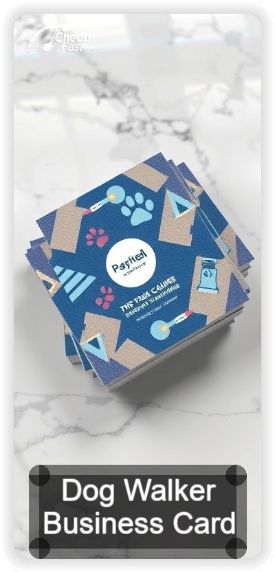 Dog Walker business card design sample