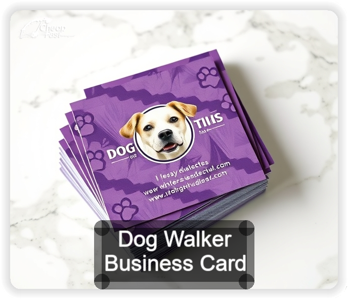 Dog Walker business card design sample