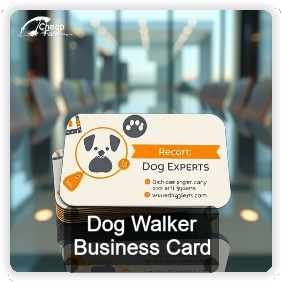 Dog Walker business card design sample