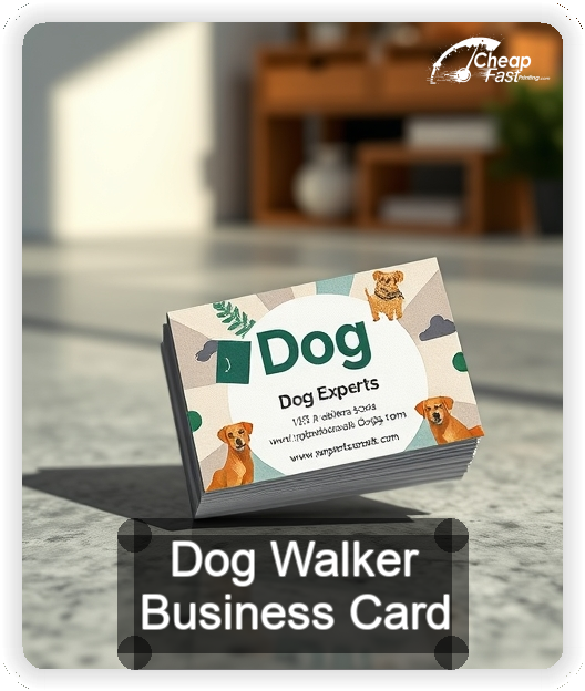 Dog Walker business card design sample