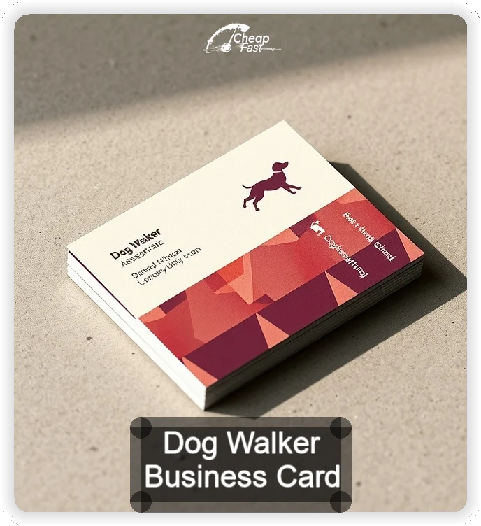 Dog Walker business card design sample