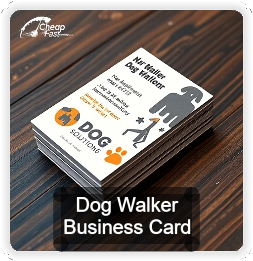 Dog Walker business card design sample